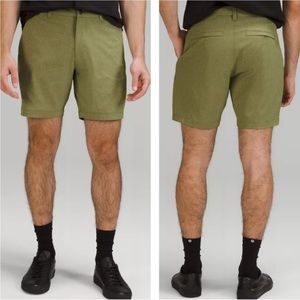 lululemon athletica Olive Green Men's Flat Front Shorts